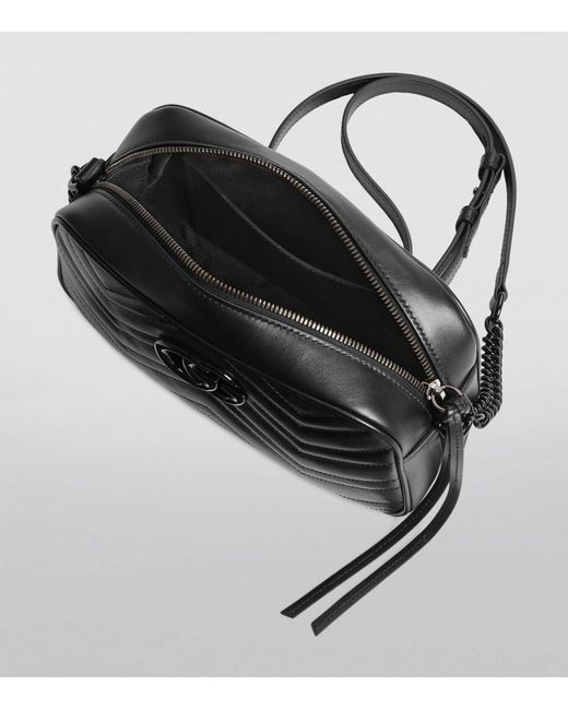 Gucci Black Small Marmont Matelassé Shoulder Bag