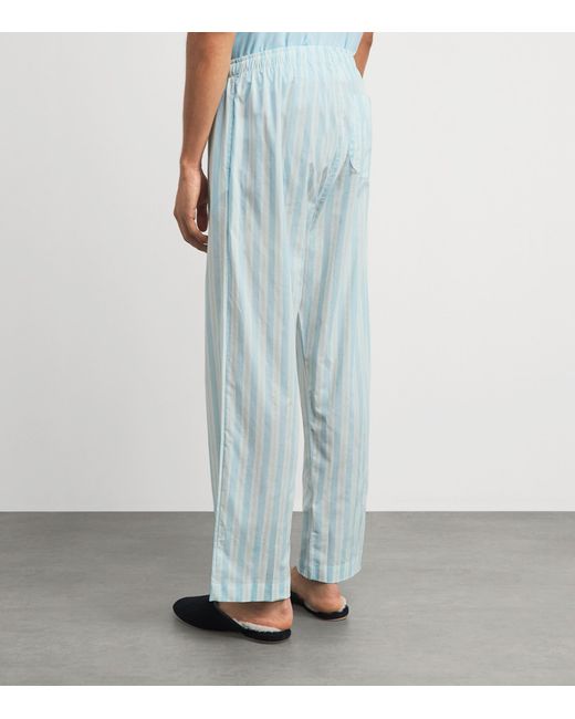 Derek Rose Blue Cotton Amalfi Lounge Trousers for men