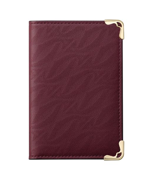 Cartier Purple Leather Must De Card Holder for men