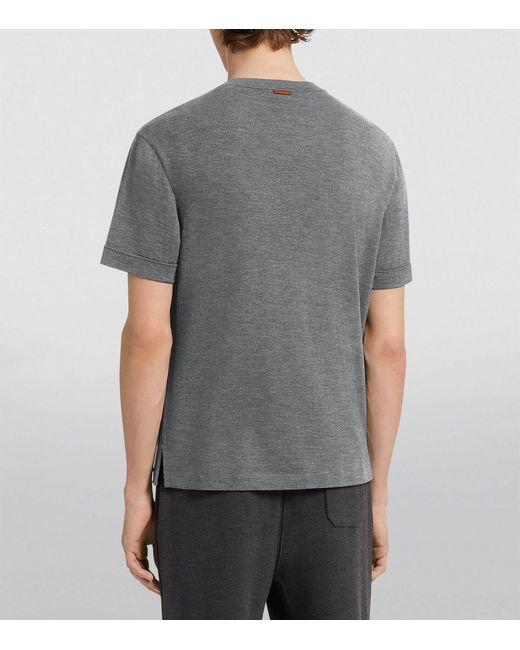 Zegna Gray 12milmil12 Wool T-shirt for men