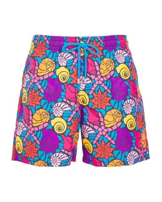 Vilebrequin Blue Sea Shell Swim Shorts for men