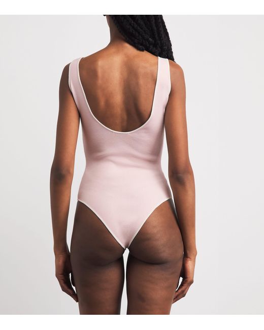 Sandro Pink Knit Scoop-Neck Bodysuit
