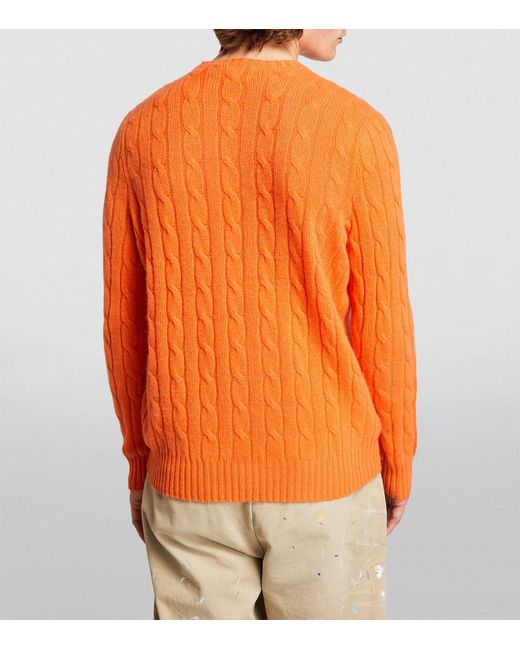Polo Ralph Lauren Orange Cashmere Cable-knit Sweater for men