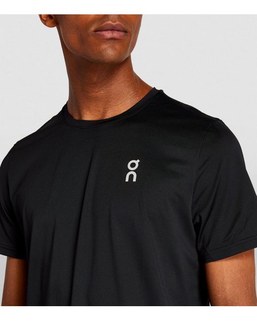 On Shoes Black Core Running T-shirt for men