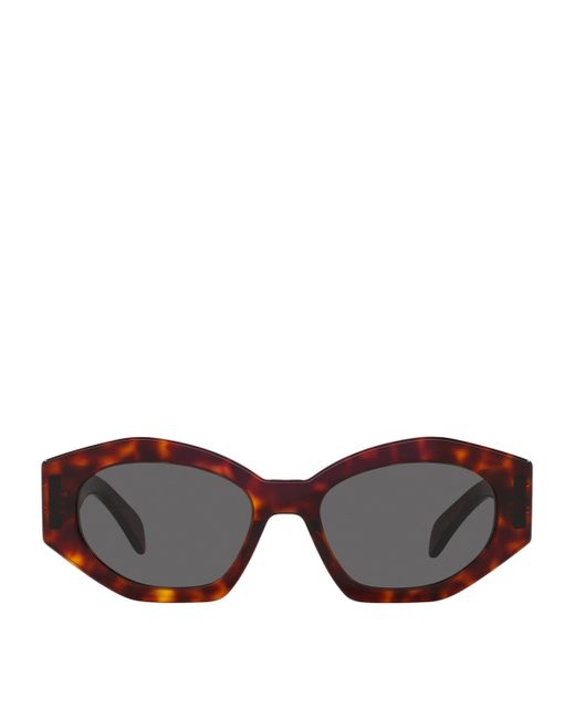Céline Brown Tortoiseshell Cat Eye Oval Sunglasses
