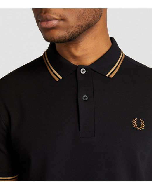 Fred Perry Black Twin-tipped M3600 Polo Shirt for men