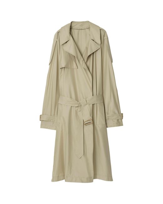 Burberry Natural Silk Trench Coat for men