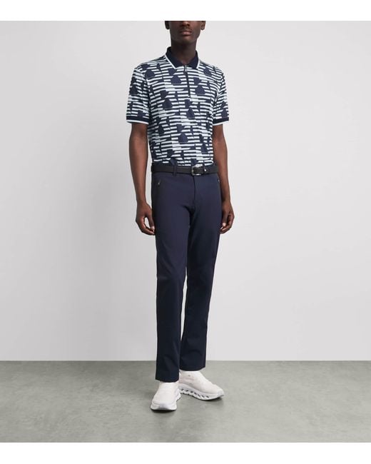 Bogner Blue Monogram Valentin Polo Shirt for men