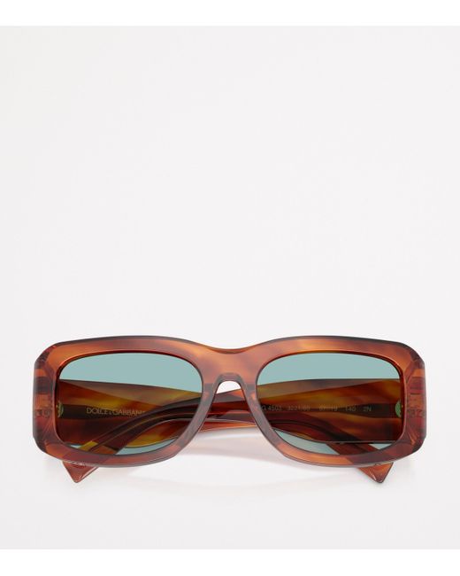 Dolce & Gabbana Blue Oversized Rectangular Sunglasses for men