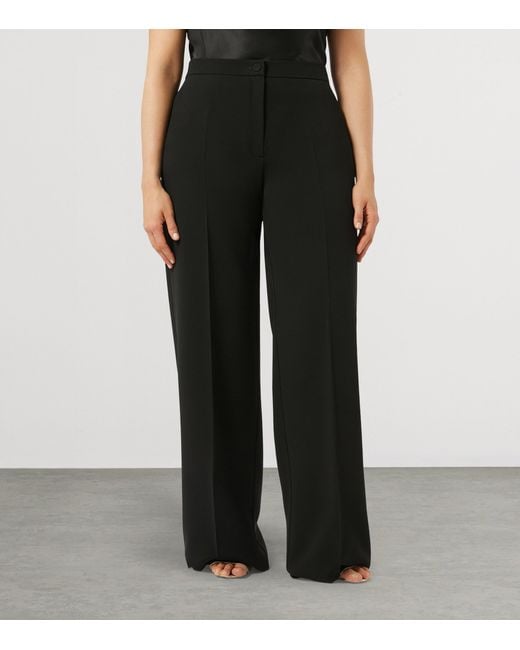 Marina Rinaldi Black Afosi Wide-Leg Trousers