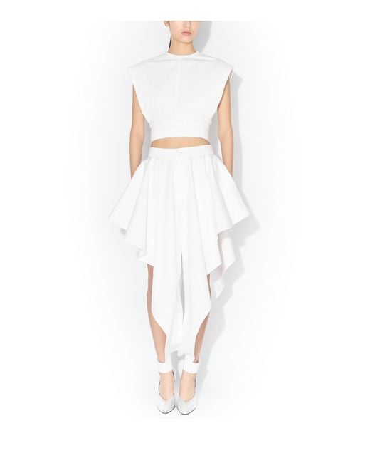 Alaïa White Denim Open-Leg Jeans