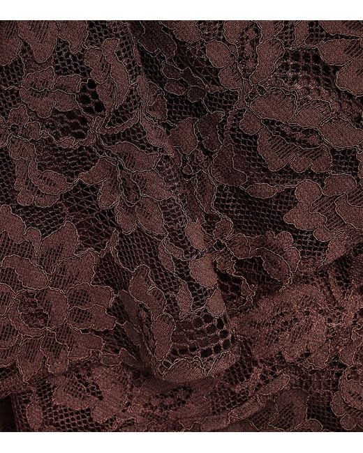 De La Vali Brown Lace Mija Blouse