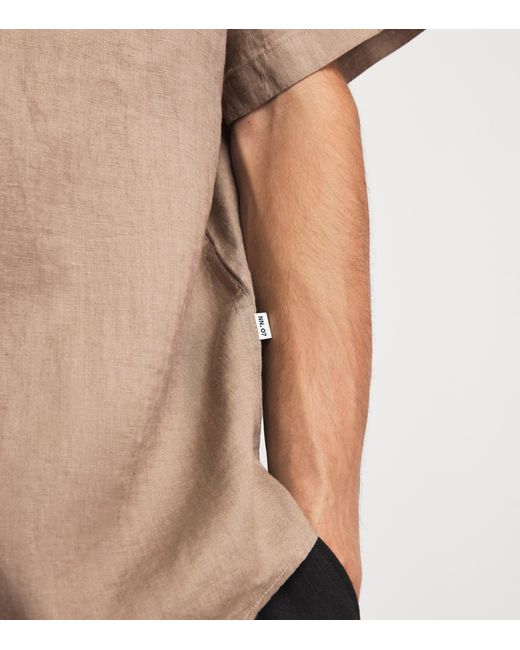 NN07 Natural Linen Short-Sleeve Shirt for men