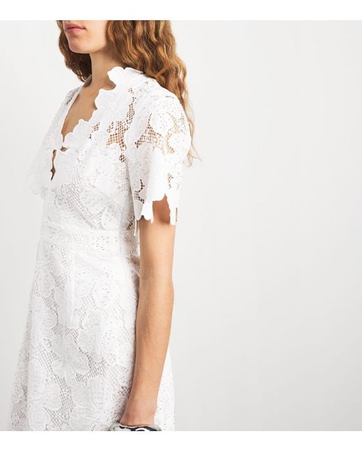 Sandro White Guipure Lace Mini Dress