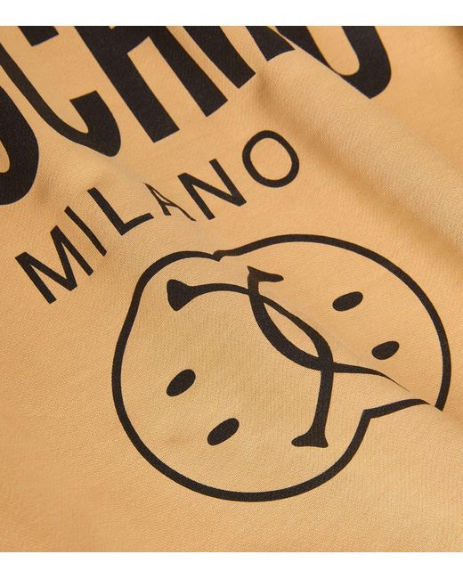 Moschino Metallic Double Smiley Logo Sweatshirt for men