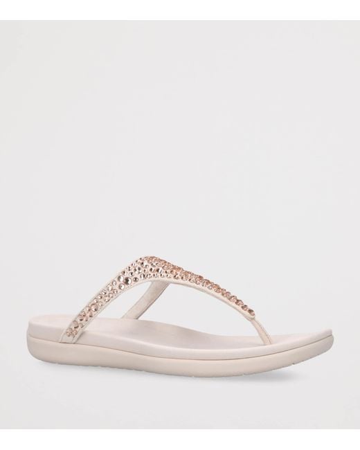 Fitflop Pink Solay Crystal Flip Flops
