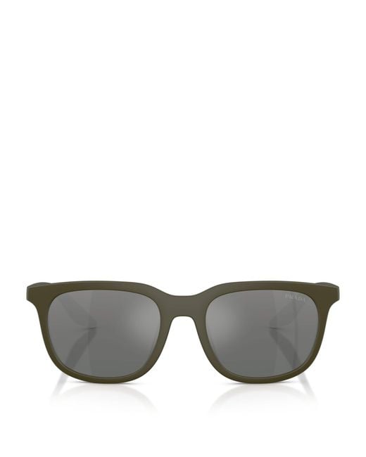 Prada Linea Rossa Gray Pillow Sunglasses for men