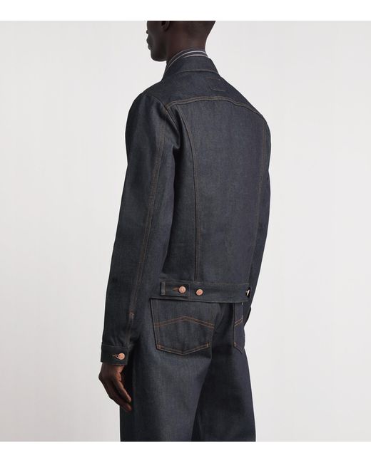 Emporio Armani Blue Blouson Denim Jacket for men