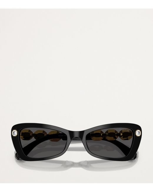 Swarovski Black Acetate Sk6033 Sunglasses