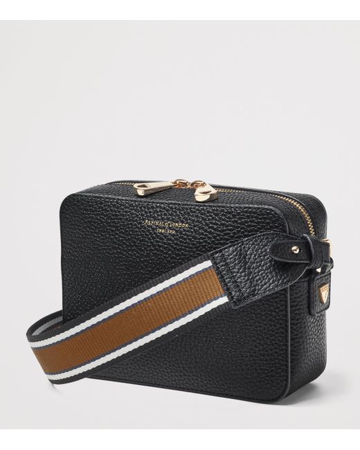 Aspinal Black Leather Camera Bag