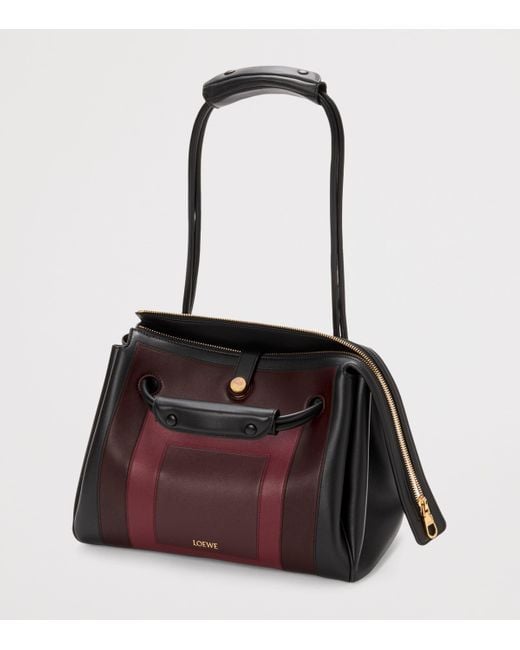 Loewe Black X Albers Medium Leather Madrid Shoulder Bag