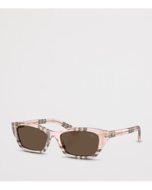 Burberry Brown Acetate Be4488 Rectangle Sunglasses