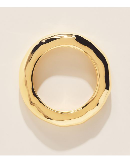 Alexis Metallic Large-Plated Molten Wide Bangle