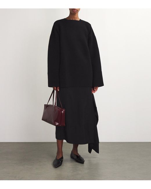 Jil Sander Black Cashmere-Wool Oversized Sweater