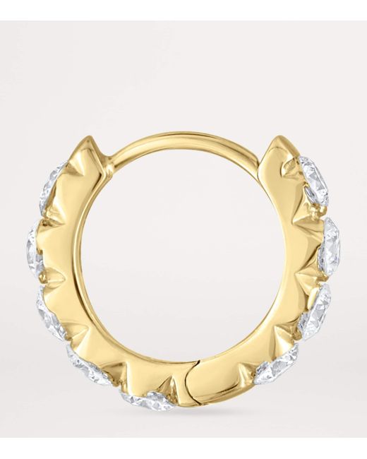 Maria Tash Metallic Invisible Set Large Diamond Eternity Hoop Earring