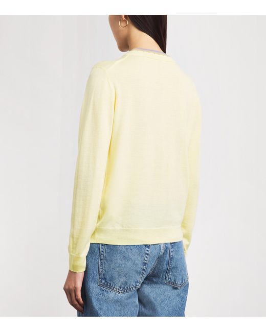 Claudie Pierlot Yellow Wool Layered Sweater