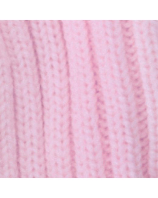 Loewe Pink Wool Logo Beanie