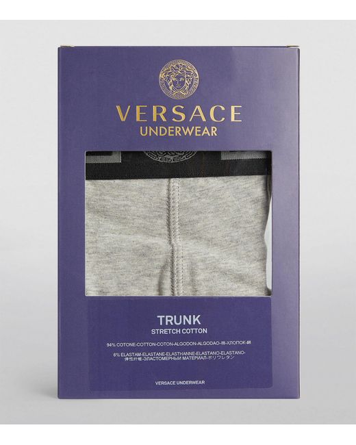 Versace Gray Greca Print Boxer Briefs for men