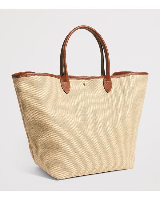 Longchamp Brown Large Le Pliage Basket Bag