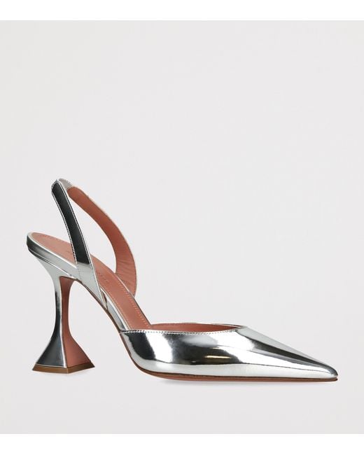 AMINA MUADDI Metallic Holli Slingback Pumps 95