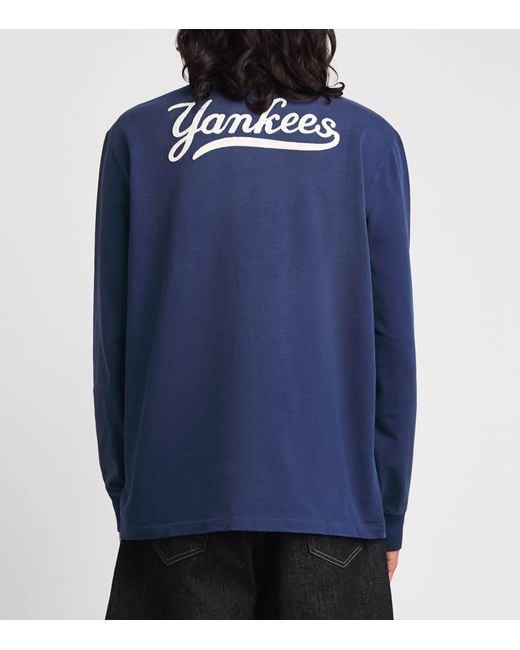 Polo Ralph Lauren Blue X Yankees Cotton Rugby Polo Shirt for men