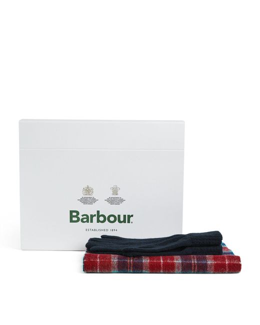 Barbour Tartan Scarf And Gloves Set in Red for Men | Lyst UK