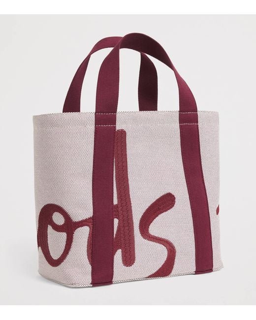 Harrods Purple Small Logo Tote Bag