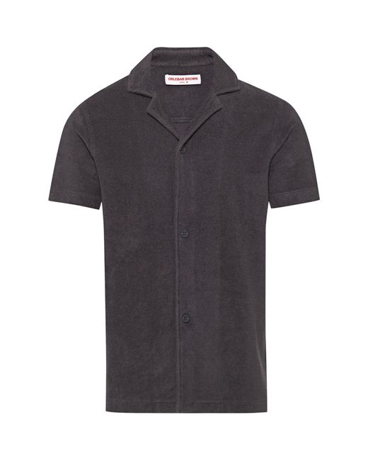 Orlebar Brown Black Cotton Howell Shirt for men