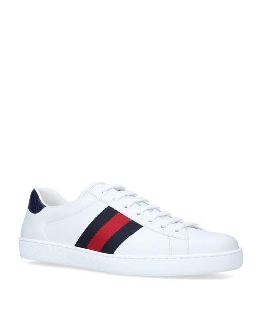 white gucci ace sneakers