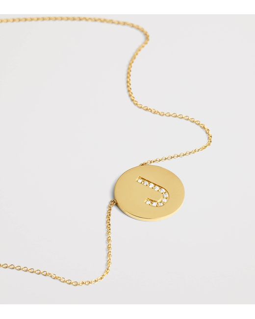 Jennifer Meyer Metallic And Diamond Alphabet J Necklace