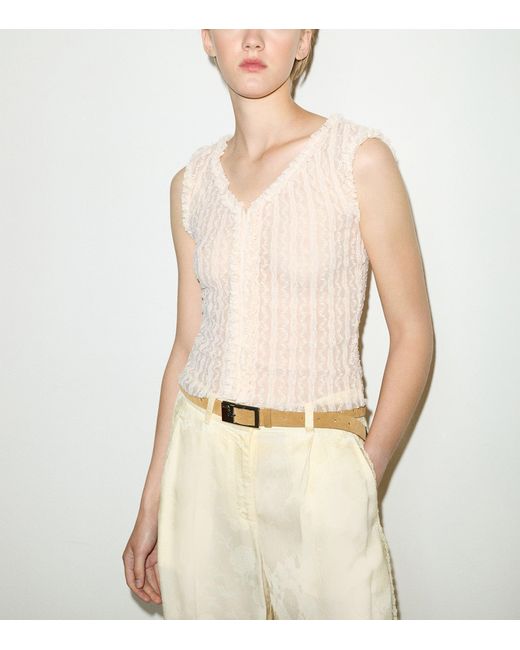 MAX&Co. Natural Lace Tank Top