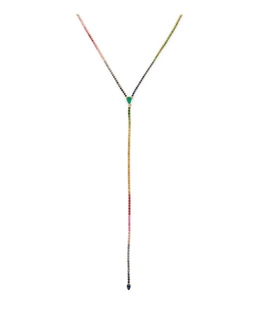 SHAY Metallic Diamond And Mixed Gemstone Threads Necklace
