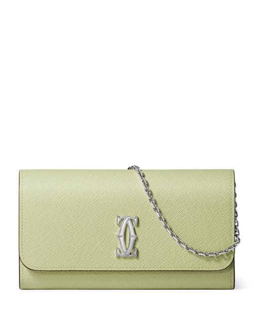 Cartier Green Leather C De Chain Wallet