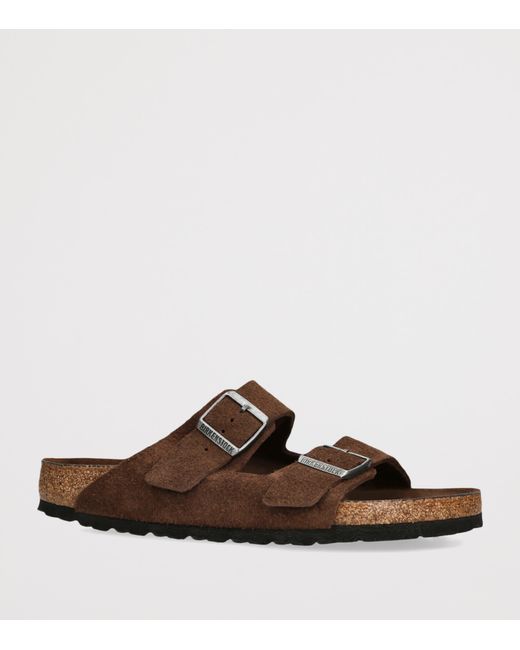 Birkenstock Brown Suede Arizona Sandals for men