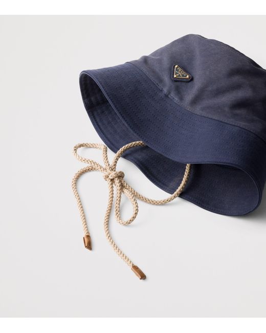 Prada Blue Satin Bucket Hat