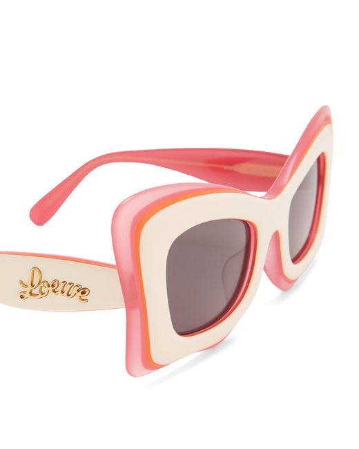 Loewe Pink X Paula's Ibiza Layered Butterfly Sunglasses