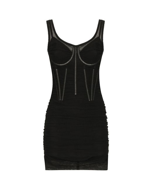 Dolce & Gabbana Black Corset Mini Dress