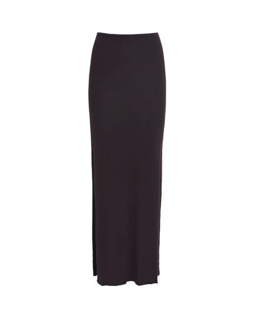 Skims Black Sheer Modal Maxi Skirt
