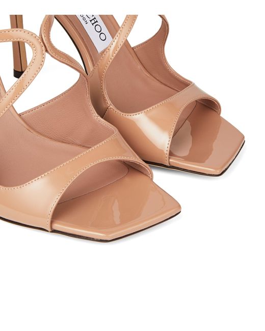 Jimmy Choo Pink Anise 95 Patent Leather Sandals