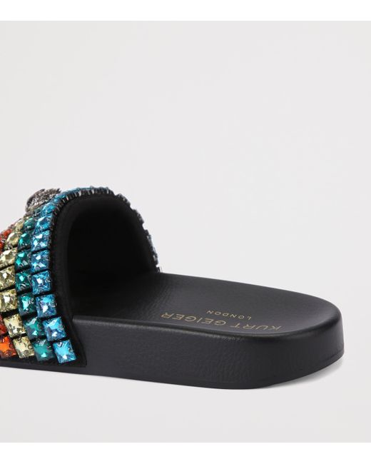 Kurt Geiger Multicolor Embellished Mina Eagle Slides